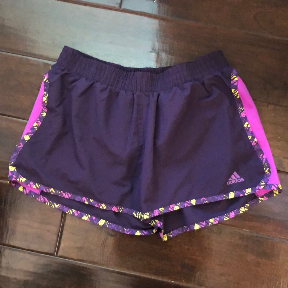 Adidas purple athletic shorts